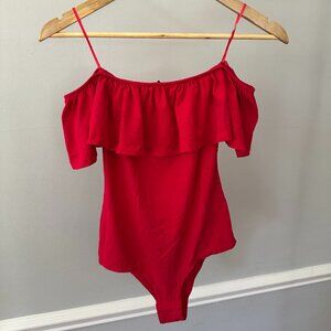 J.Crew Ruffled Off the Shoulder Bodysuit